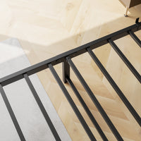 Modern Bed Frame with Storage Headboard and Charging Station