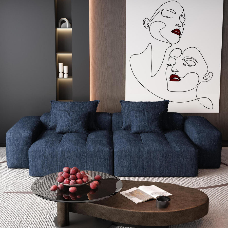 Prussian-Blue-/-Chenille-Loveseat