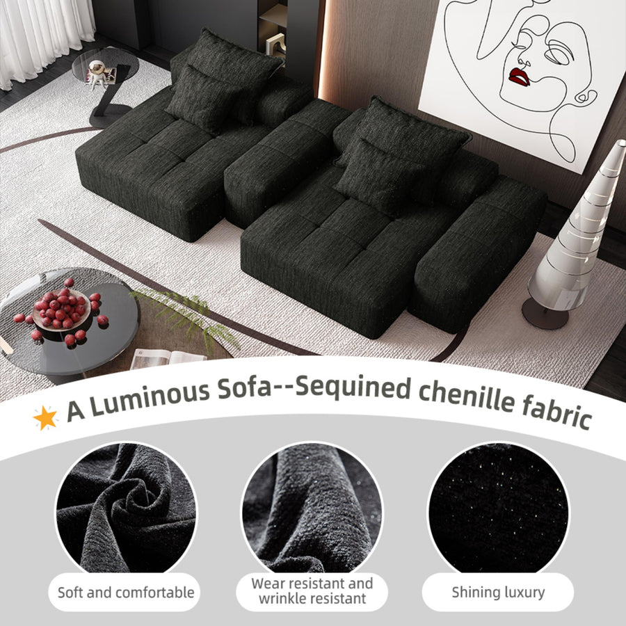 Graphite-Gray-/-Chenille-Loveseat