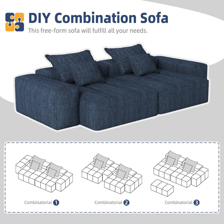 Prussian-Blue-/-Chenille-Loveseat