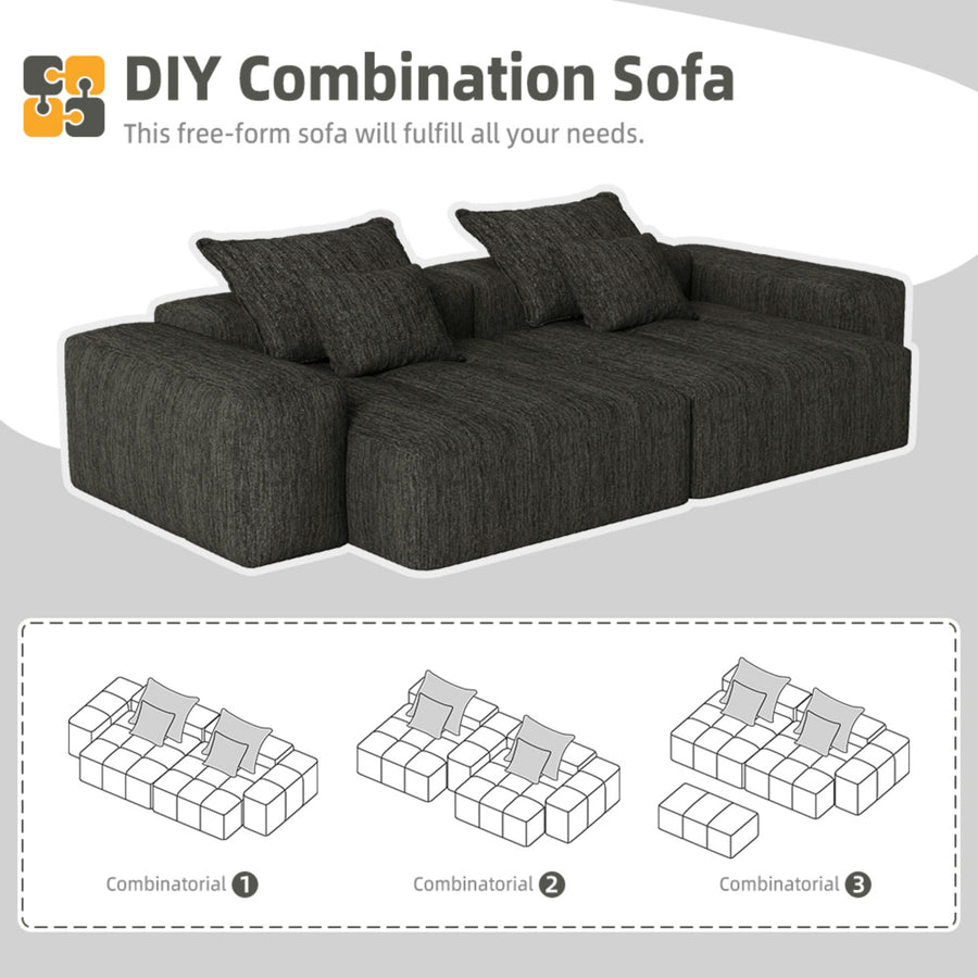 Graphite-Gray-/-Chenille-Loveseat
