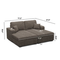 Mink-Brown-/-Corduroy-Double-Chaise-Loveseat-dimension