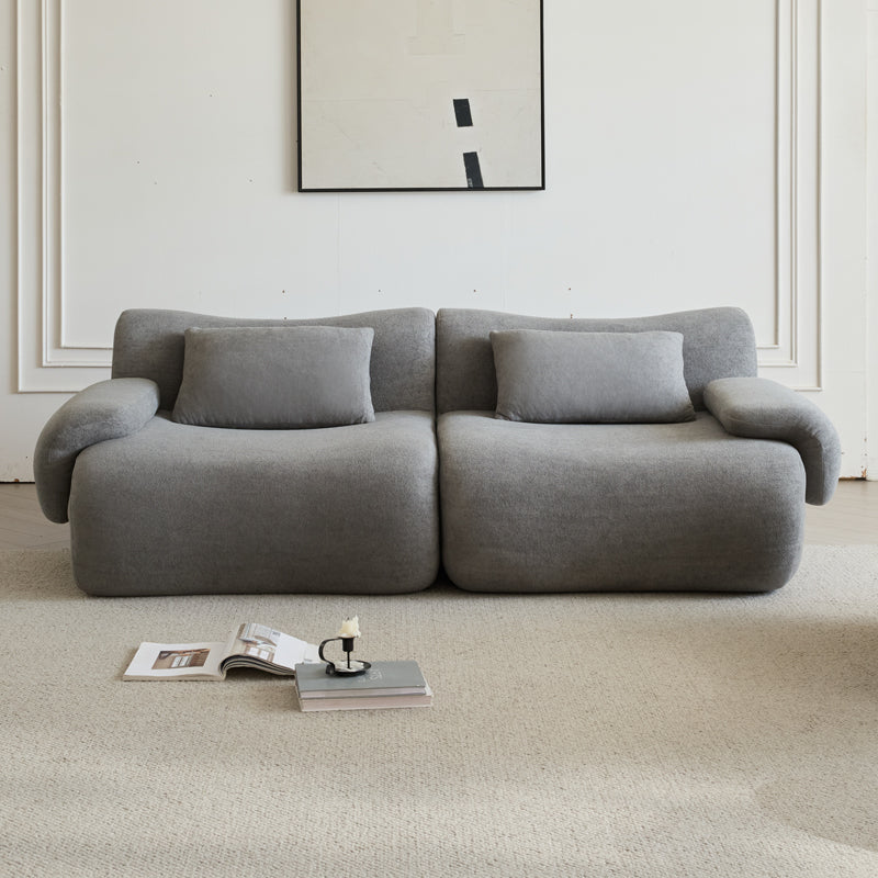 Boucle-Pure-Grey-Loveseat