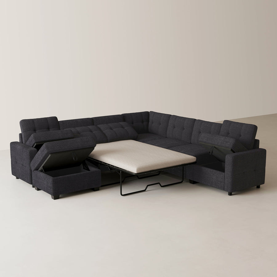 Graphite-grey-/-chenille-7-Seats-Sectional-with-Ottoman