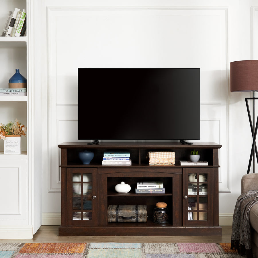 belffin-dark-wood-tv-stand-media-console-with-glass-doors-living-room
