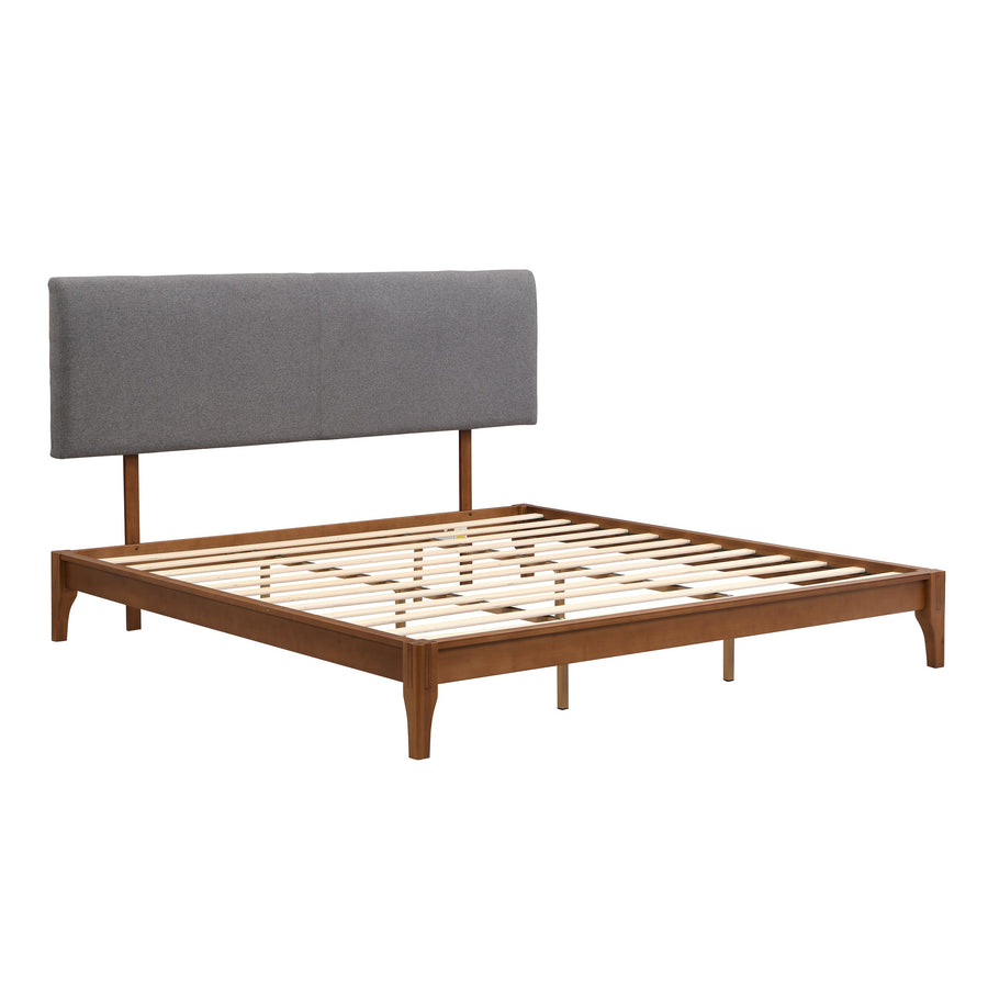 Solid Dry Bamboo Wood Bed - King Belffin