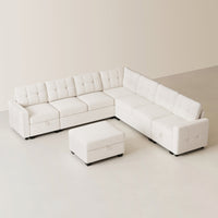 misty-white-/-chenille-7-Seats-Sectional-with-Ottoman