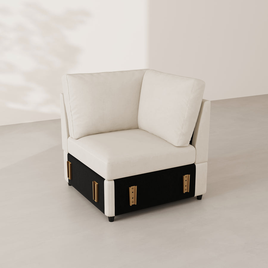 Cosmic-Latte-/-Velvet-Module-Corner-Seat