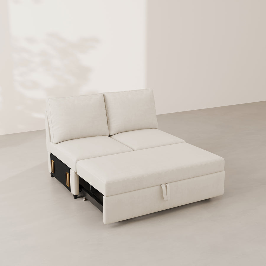 Cosmic-Latte-/-Velvet-B-Pullout Bed