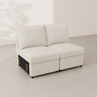 Cosmic-Latte-/-Velvet-Module-Loveseat