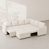 Cosmic-Latte-/-Velvet-7-Seat-L-Shaped-Double-Pullout-Sectional