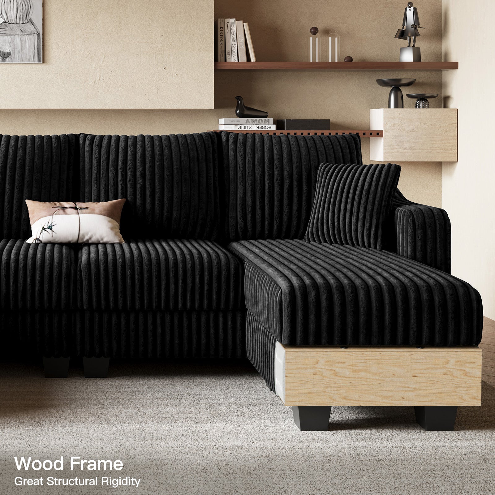Plume-Pull-out-Sofa-Wood-Frame