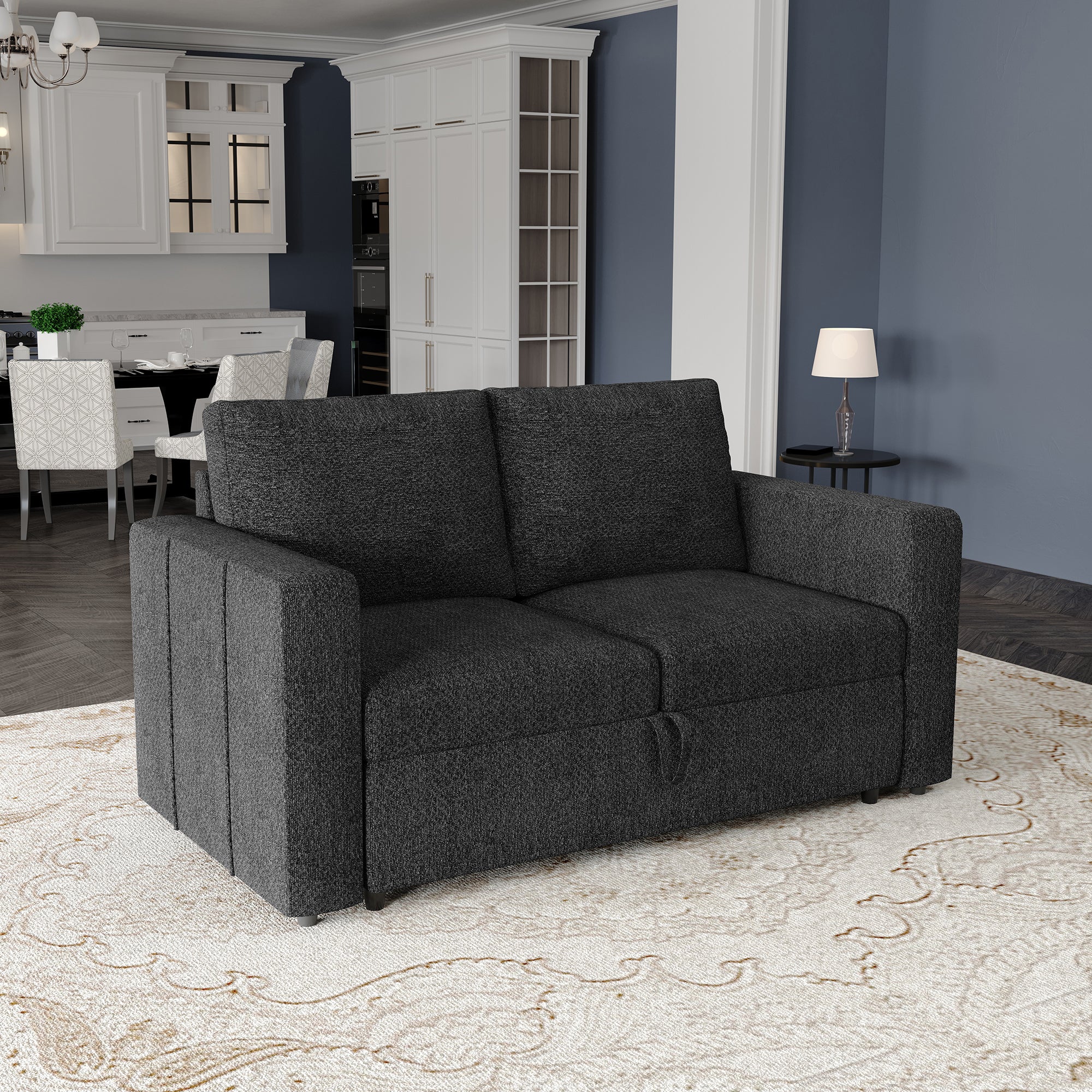 Chenille-Graphite-Grey-Storage-Seat