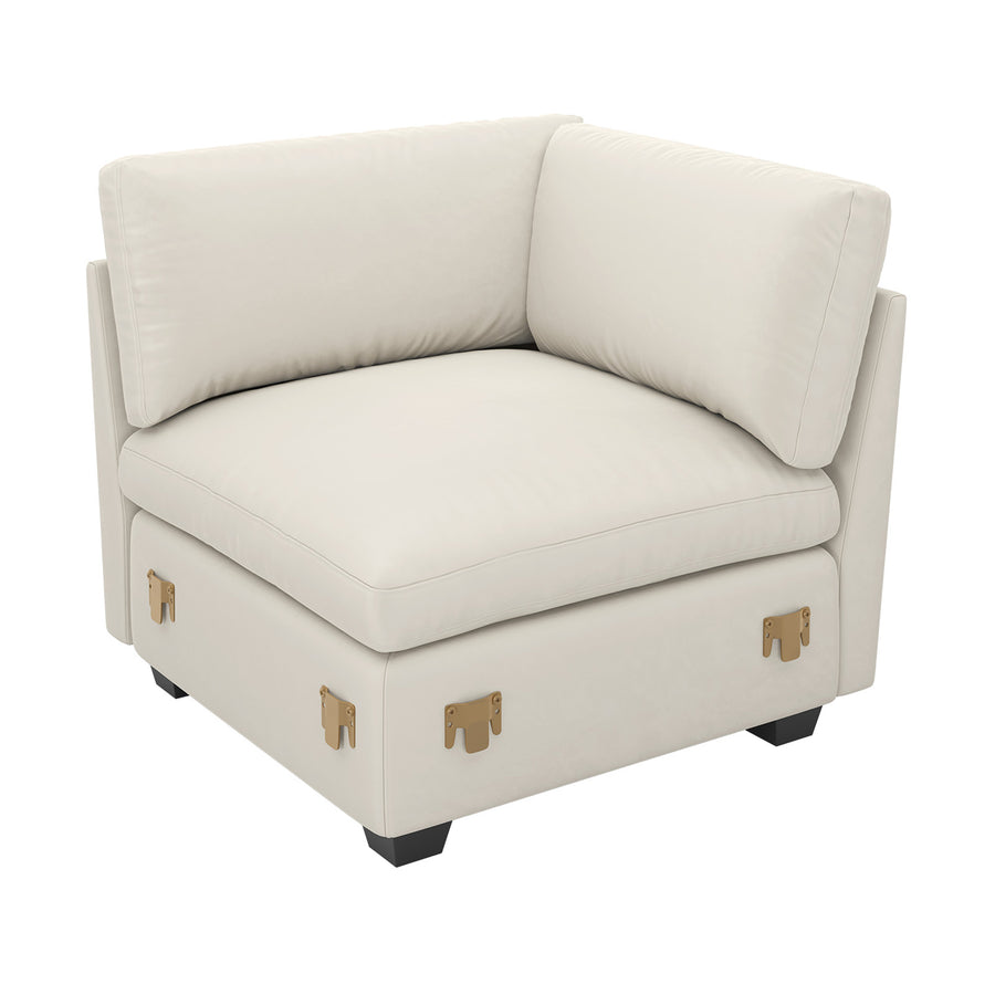Cosmic-Latte-/-Velvet-Module-Corner-Seat