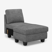 Silver-Grey-/-Chenille-Module-Armless-Left-Chaise