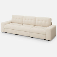 Ivory-Beige-/-Corduroy-3-Seat-Sofa