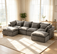 Cloud Oversized U-Shaped Modular Sectional Sofa with Flexible Configuration