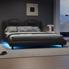 Modern Style Leather Platform Bed Frame