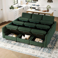 Seaweed-Green-/-Corduroy-9-Seat-Pit-Sectional