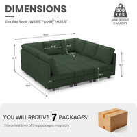 Seaweed-Green-/-Corduroy-9-Seat-Pit-Sectional-dimension
