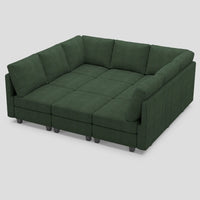Seaweed-Green-/-Corduroy-9-Seat-Pit-Sectional