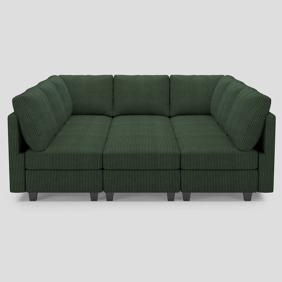 Seaweed-Green-/-Corduroy-9-Seat-Pit-Sectional