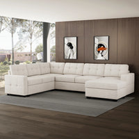 misty-white-/-chenille-7-Seat-U-Shaped-Pullout-Sectional
