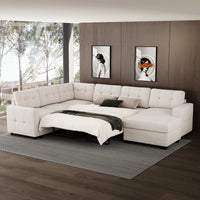 misty-white-/-chenille-7-Seat-U-Shaped-Pullout-Sectional