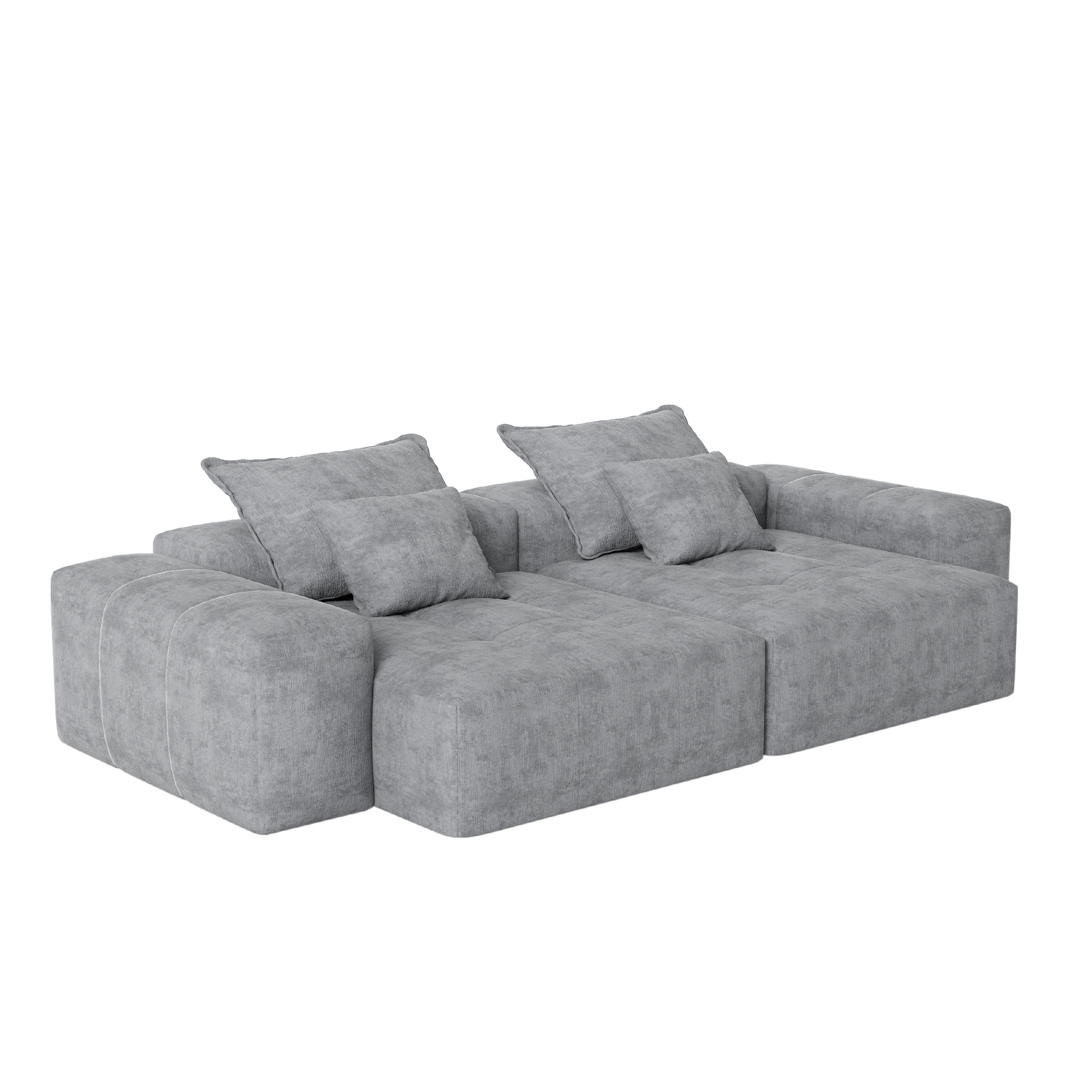 Chenille-Cloud-Grey-Loveseat