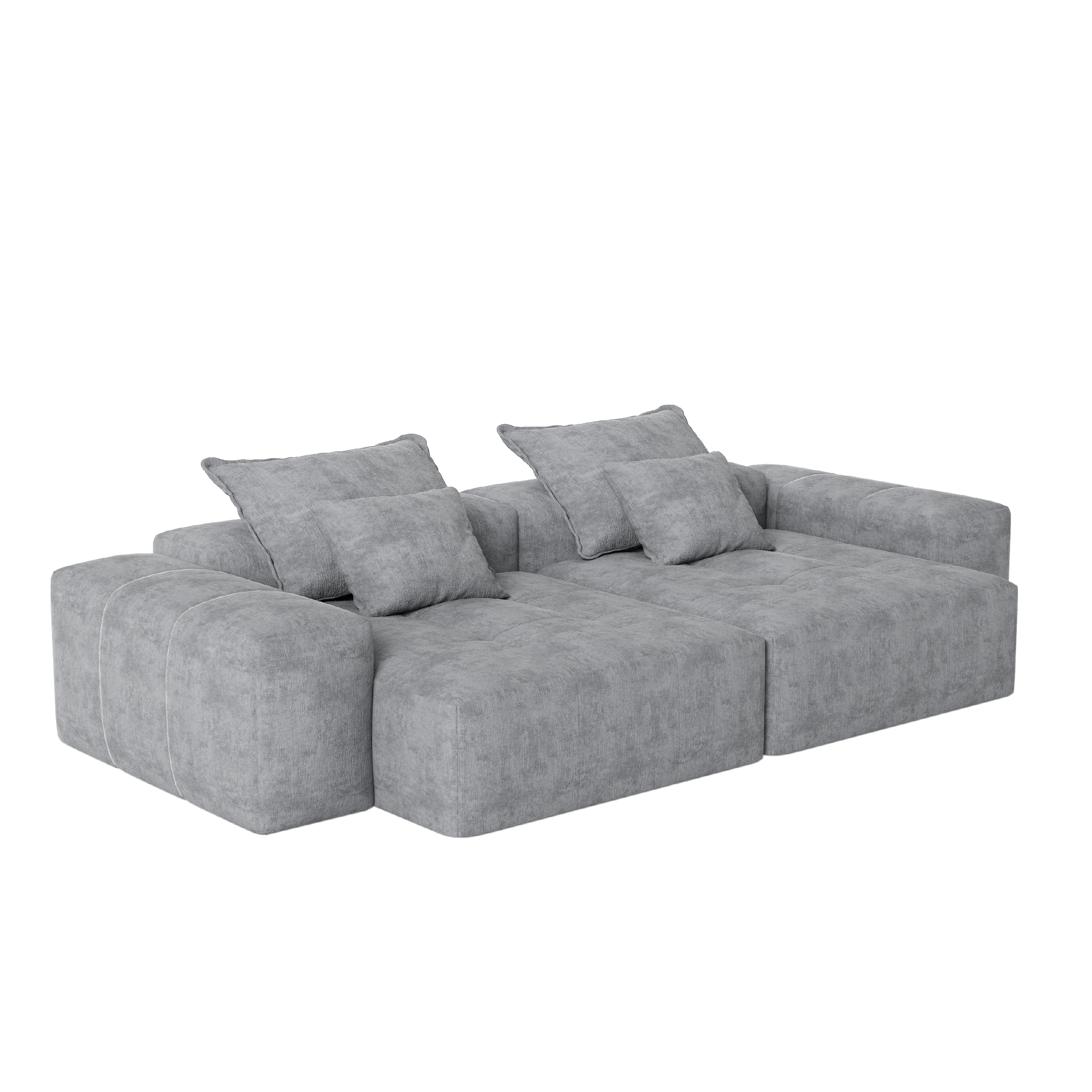 Chenille-Cloud-Grey-Loveseat