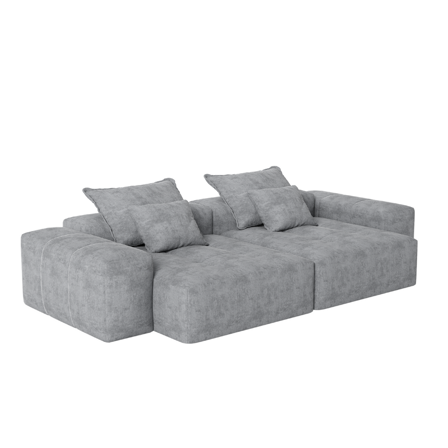 Cloud-Grey-/-Chenille-Loveseat