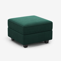 Pine-Green-/-Velvet-Module-Ottoman