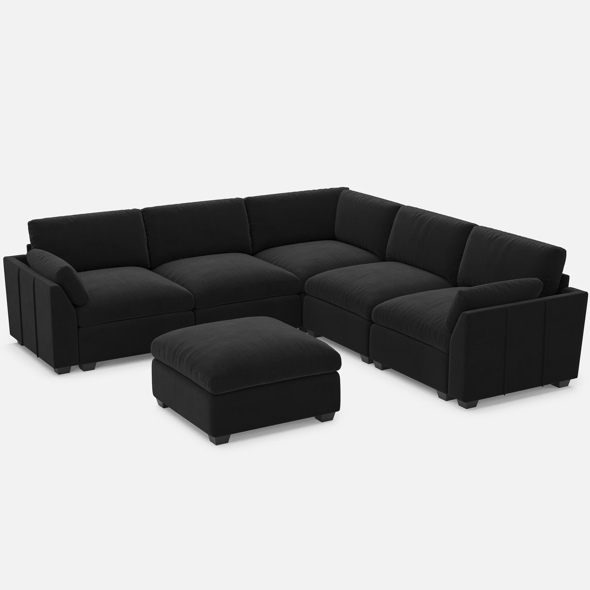 Uteeran Oversized Cloud 5 Seats Sofa with Ottoman