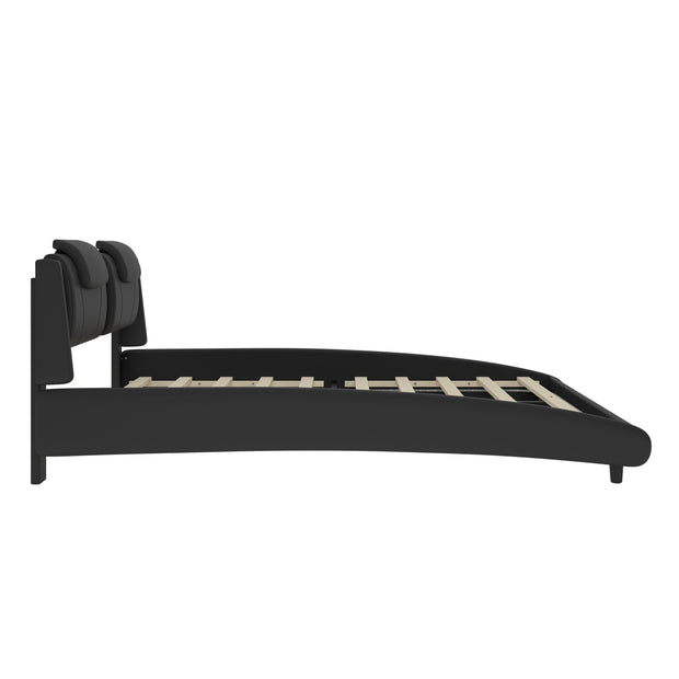 Modern Style Leather Platform Bed Frame BSN
