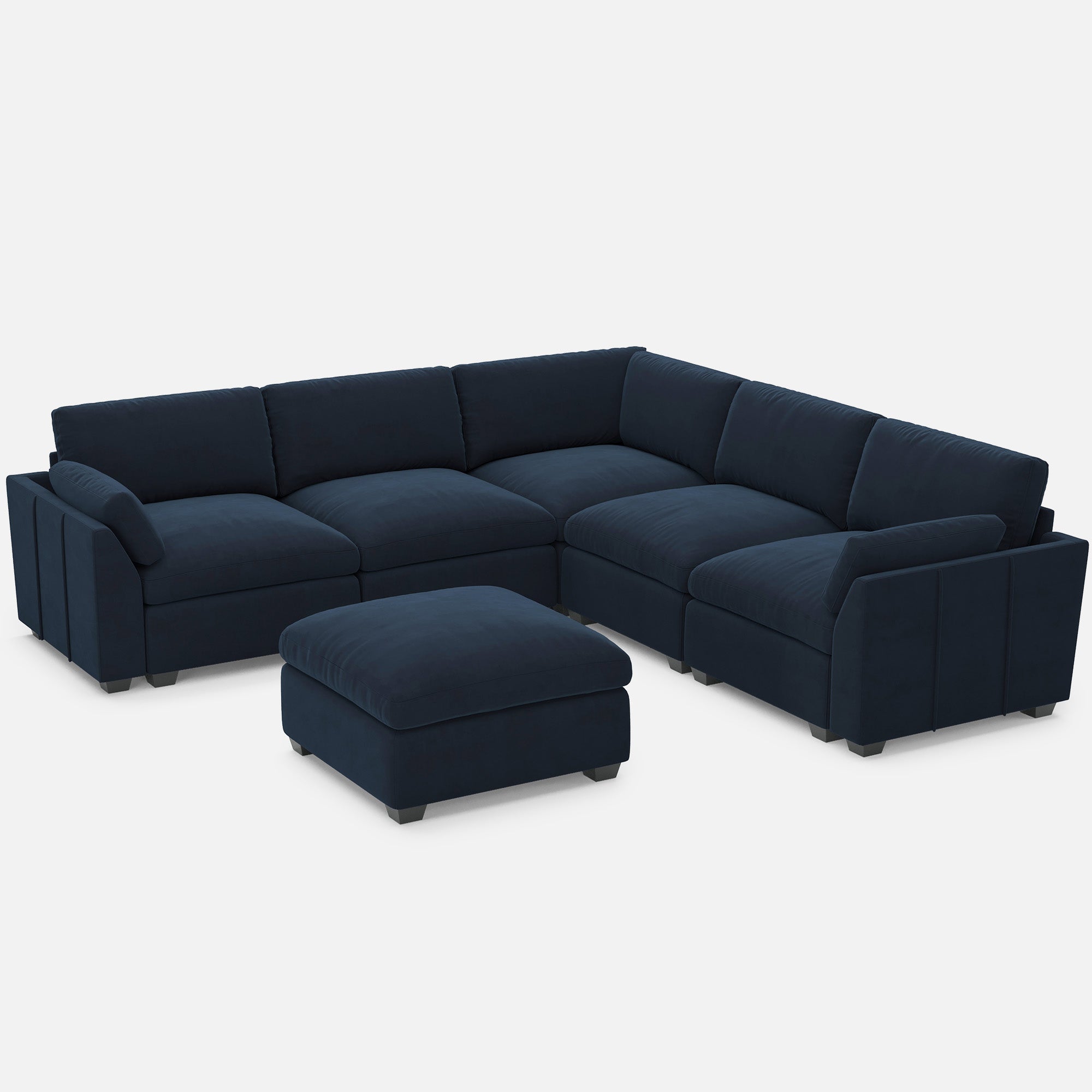 Uteeran Oversized Cloud 5 Seats Sofa with Ottoman
