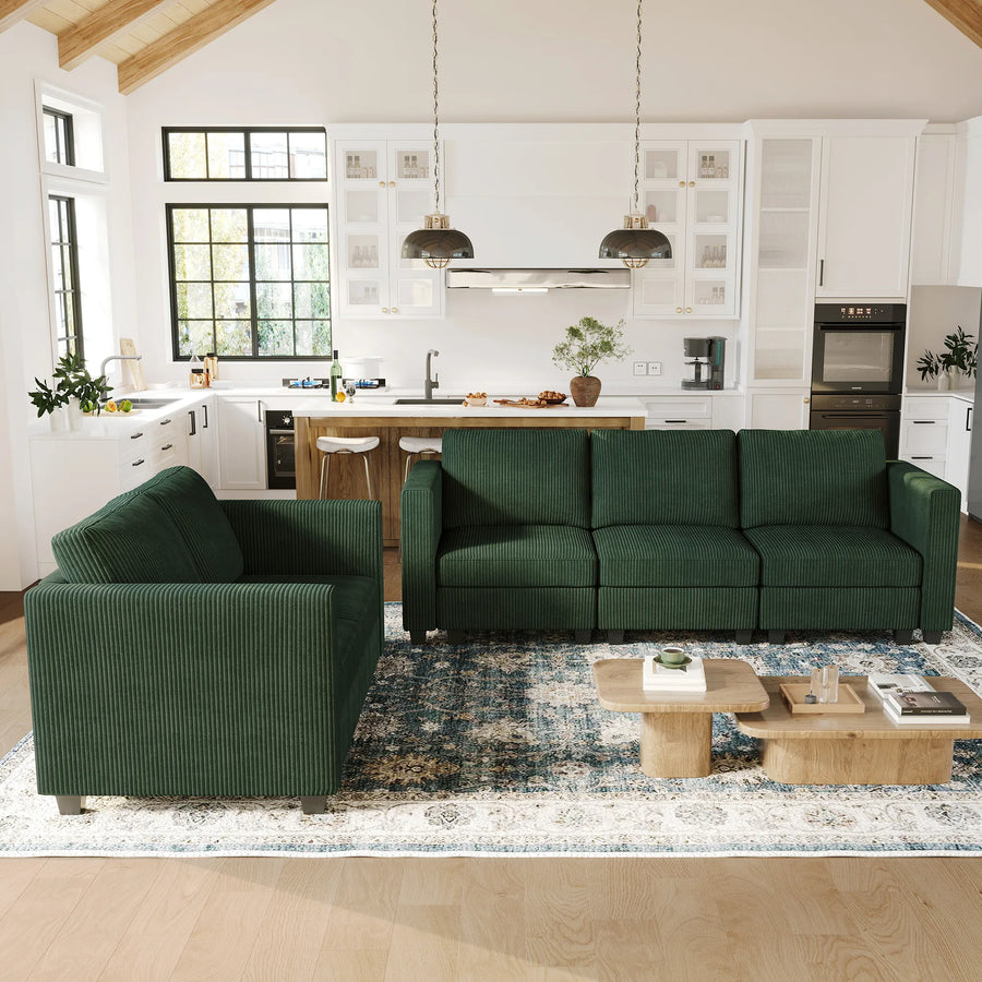 Seaweed-Green-/-Corduroy-3-Seat-Sofa-and-Loveseat-Set