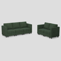 Seaweed-Green-/-Corduroy-3-Seat-Sofa-and-Loveseat-Set