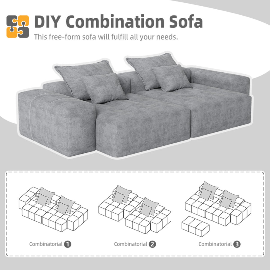 Cloud-Grey-/-Chenille-Loveseat