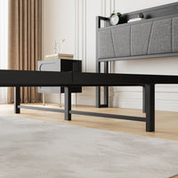 Modern Bed Frame with Storage Headboard and Charging Station