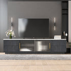 Luxe Black Marble TV Stand