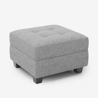 Pebble-Grey-/-Weave-Module-Ottoman