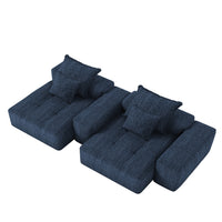 Prussian-Blue-/-Chenille-Loveseat