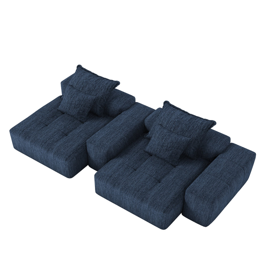 Prussian-Blue-/-Chenille-Loveseat