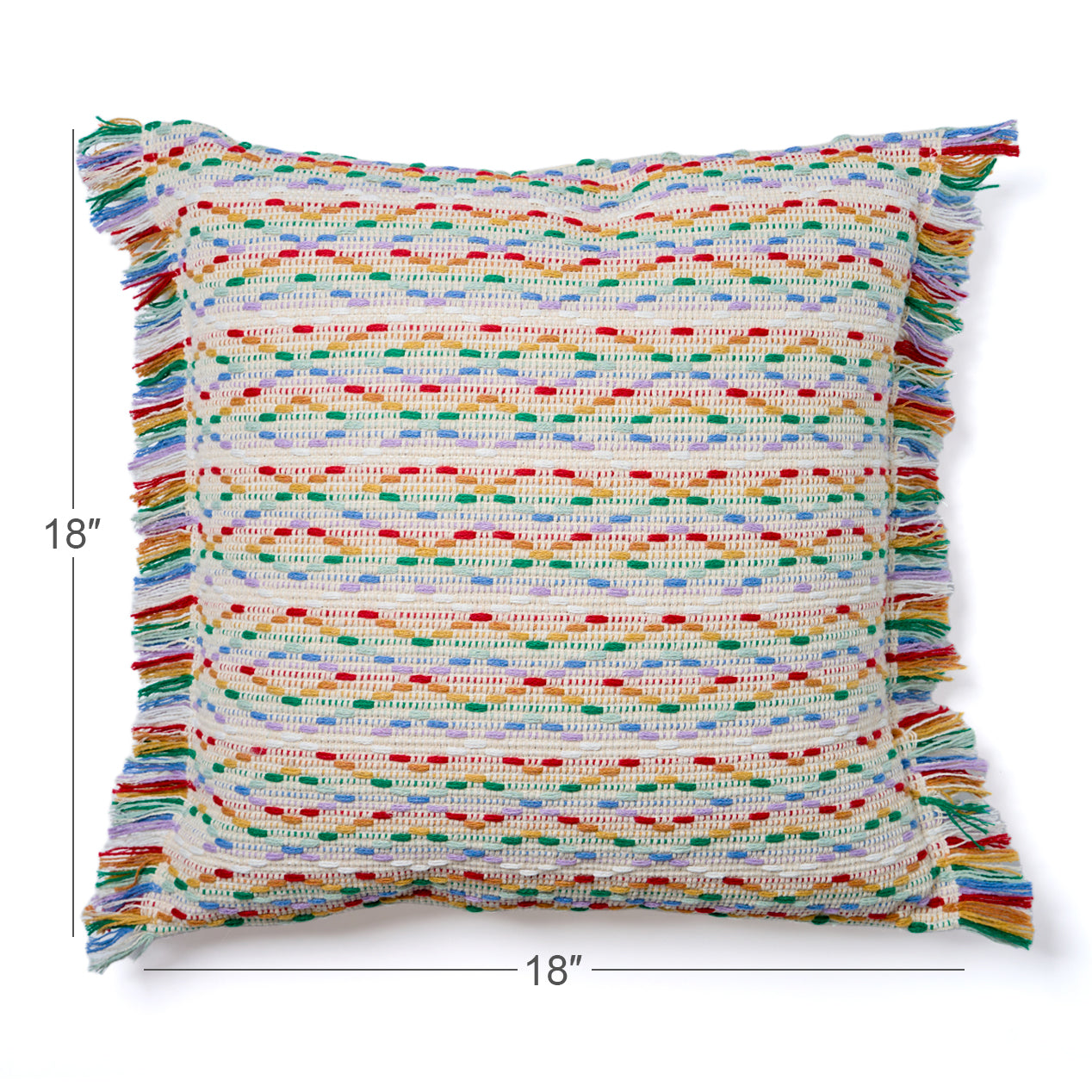 Prism Fringe Throw Pillow