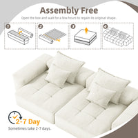 Oatmeal-Beige-/-Chenille-Loveseat