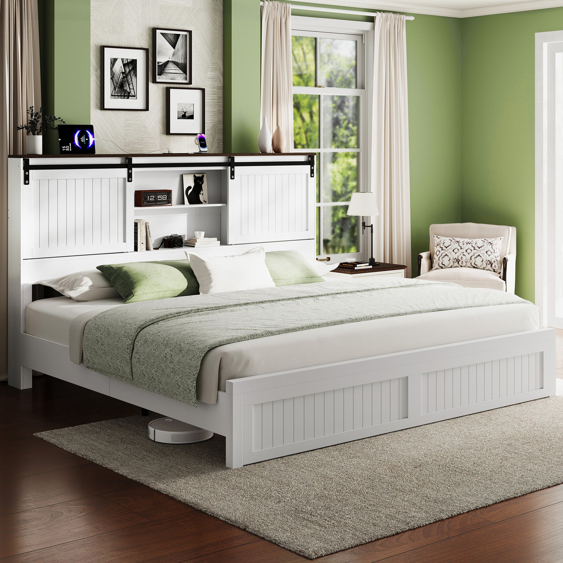 Lyvora Wood Platform Bed