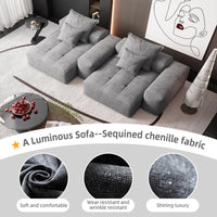 Cloud-Grey-/-Chenille-Loveseat