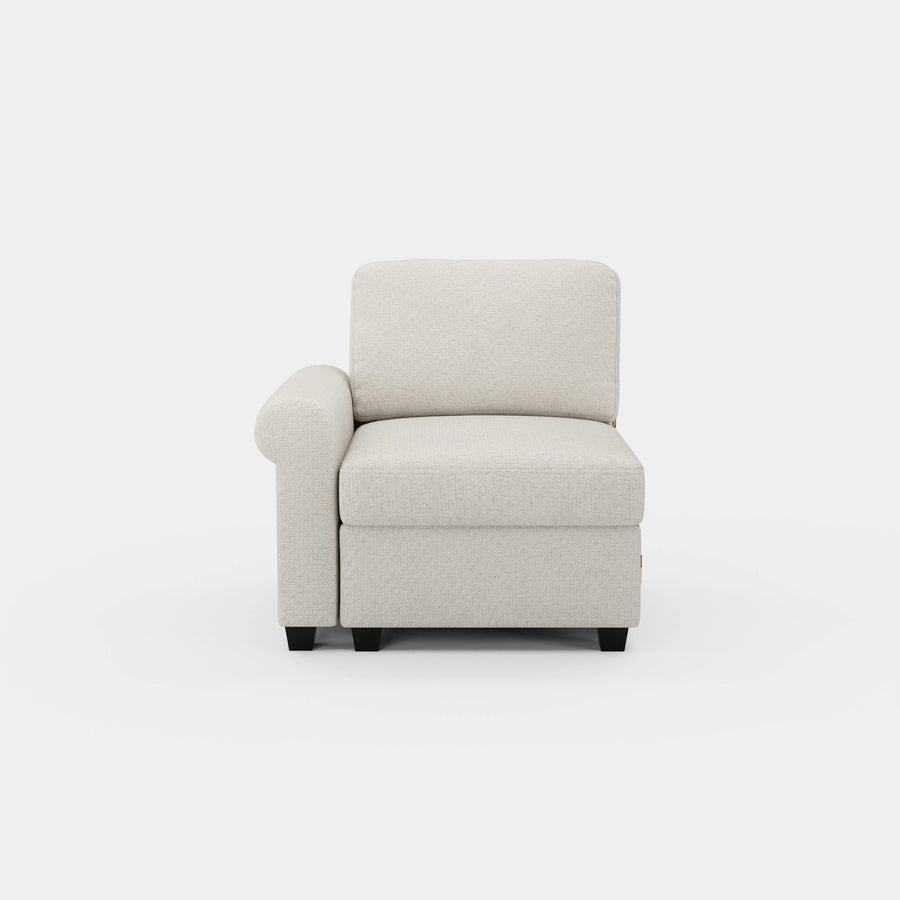 Misty-White-/-Chenille-Module-Left-Seat