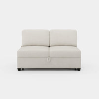 Misty-White-/-Chenille-Module-Pullout-Loveseat