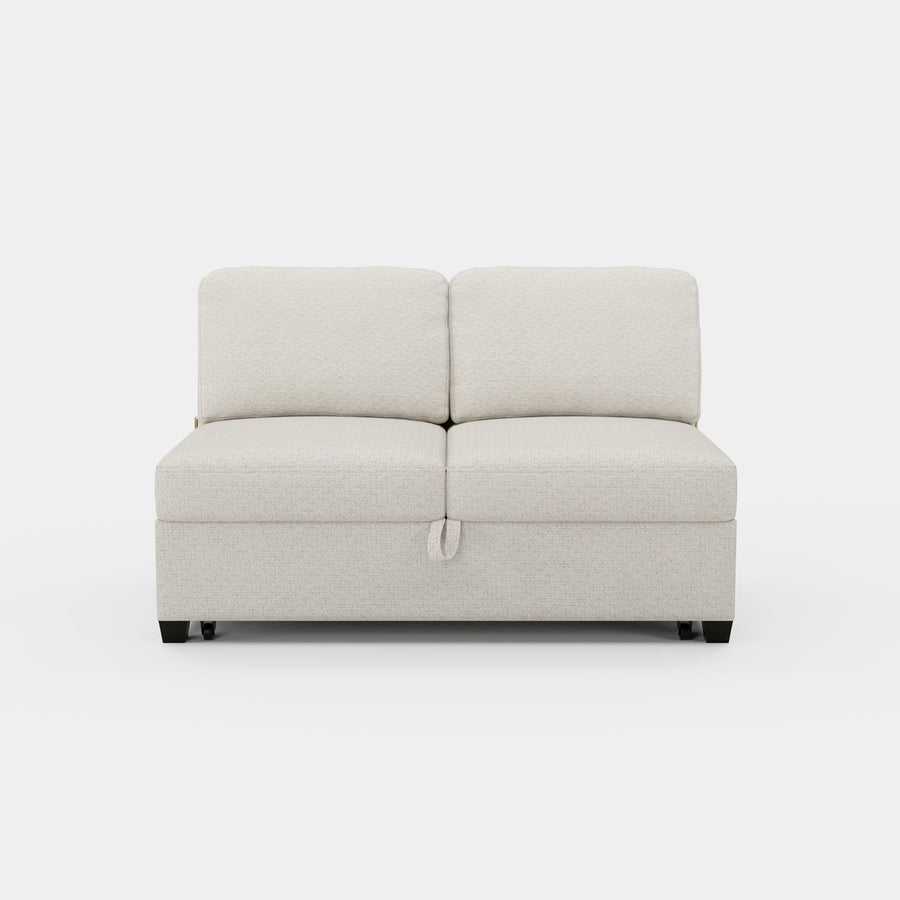 Misty-White-/-Chenille-Module-Pullout-Loveseat